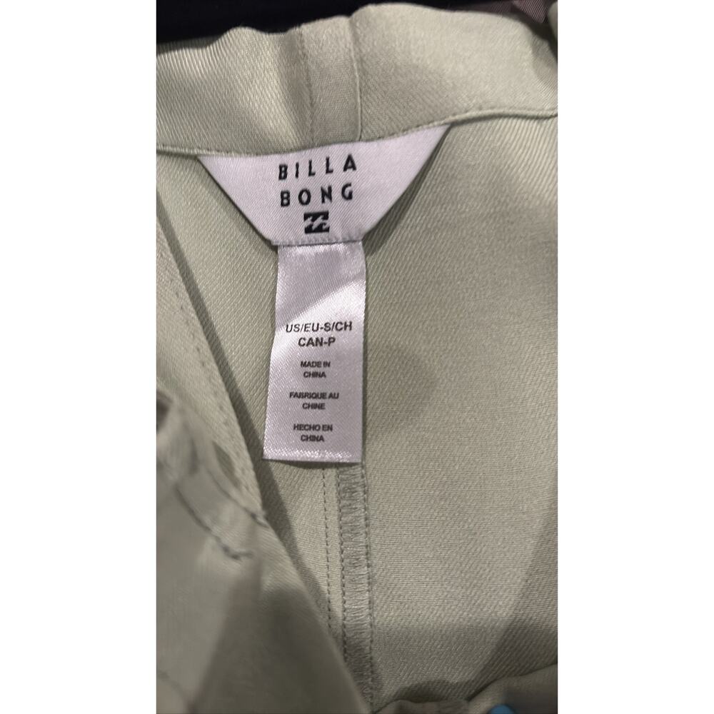 * Billabong Avocado Green Wide Leg Dungaree Jumpsuit Small - Picture 4 of 5